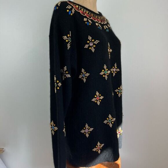 Vintage Working in Progress 80’s Silk Wool Sequin Women’s Sweater Size Large - Picture 3 of 14
